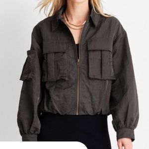 FUTURE COLLECTIVE  Women Nylon utility bomber jacket